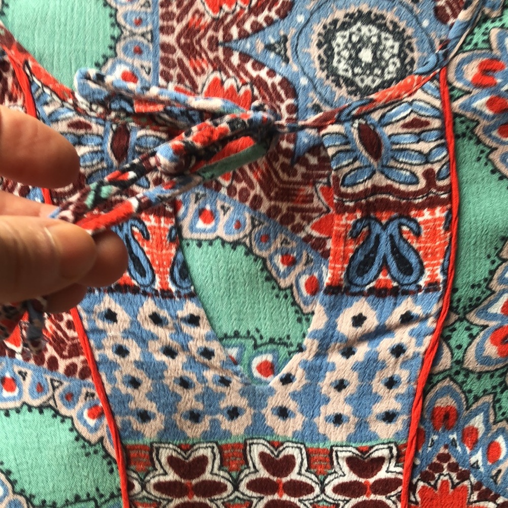 Democracy| Dress| Women’s| Size 1X|. Multicolor, green, orange, blue Bohemian - Picture 8 of 16